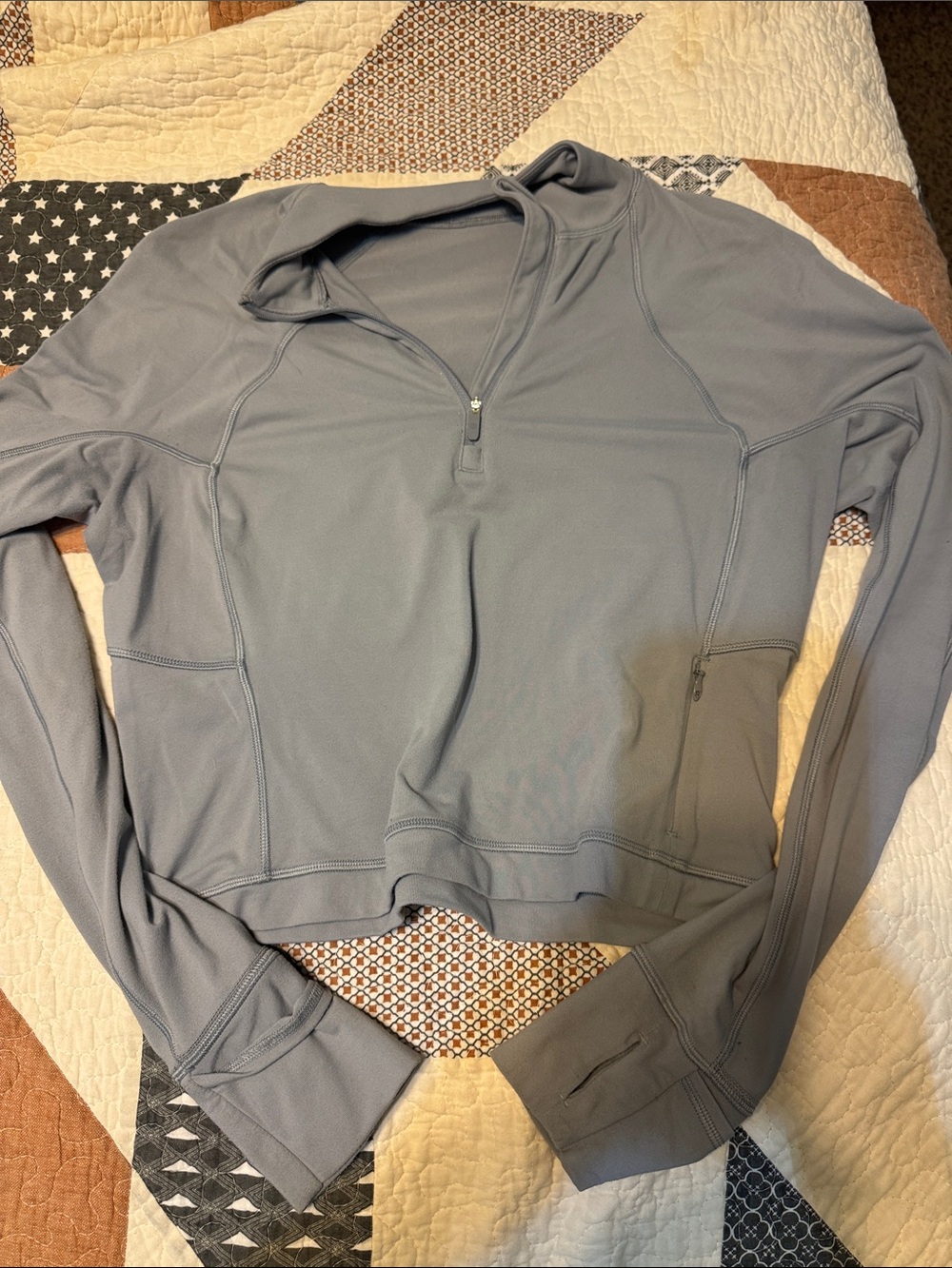 lululemon athletica Light Gray Quarter-Zip Pullover
